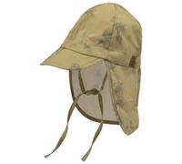Mikk-Line - Kid's Summercap Long Neck AOP - Cap size 49 cm - 18-24 Months, sand