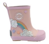 Mikk-Line - Kid's Wellies Rainbow Patch Barefoot - Wellington boots size 3,5 K, pink