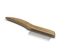 Mikki Bamboo Anti-Tangle Comb for Dog, Cat, Puppy, Wider Teeth for Long Thick Hair Coats, Removes Knots, Matts, Tangles, Handmade from Natural Bamboo,Brown