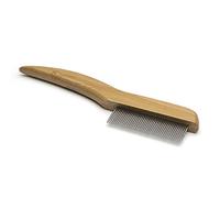 Mikki Bamboo Anti-Tangle Comb for Dog, Cat, Puppy with Fine Hair Coats, Removes Knots, Matts and Tangles, Handmade from Natural Bamboo,Brown, Short and Medium