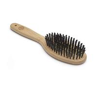 Mikki Bamboo Bristle Brush, for Grooming Dog, Cat, Puppy with Smooth, Short to Medium Hair Coats, Handmade from Natural Sustainable Bamboo, Large,Brown