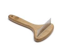 Mikki Bamboo Dog Puppy Grooming Anti-Tangle Rake , Dematting Shedding Tool, Removes Knots, Tangles, Matts, for Thick/Double Hair Coat, Handmade from Natural Bamboo