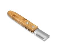 Mikki Bamboo Stripping Knife For Dog Grooming, For Stripping Overgrown Hair from Top Coat, Long Lasting Anti-Rust Blades, Easy Hold Contoured Handle, Fine Tooth for Silky Coated Dogs