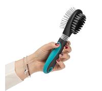 Mikki Dog, Cat Combi Brush Removes Knots, Tangles -2 sided -Nylon and Ball Pin for Medium to Large Pet