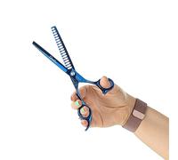 Mikki Doodle, Dog, Puppy Chunker Finishing Scissors Shears, Sharp & Durable Semi-Convex Blade, Blunted Safety Tips, Adjustable Tension Screw for Control and Precision, 17.8cm (7”)