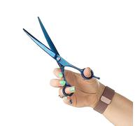 Mikki Doodle, Dog, Puppy Curved Coat Trimming & Shaping Scissors, Sharp & Durable Semi-Convex Blade, Blunted Safety Tips, Adjustable Tension Screw for Control and Precision, 19cm (7.5”)