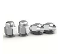 MIKKUPPA M12x1.25 Alloy Wheel Nuts - 21mm Hex, Car Accessories | Replacement for Nissan Teana X-Trail Qashqai March Tiida (4Pcs, Chrome)