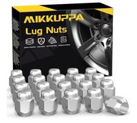 MIKKUPPA M12x1.25 Alloy Wheel Nuts - 21mm Hex Replacement for Nissan Teana X-Trail Qashqai March Tiida, Car Accessories (20Pcs, Chrome)