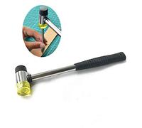 MIKMAY Soft Mallet, Double-Faced Rubber Soft Head Hammer for Jewelry Craftsman, Leather Crafts, Wood, Flooring Installation and More - Lightweight Non-Slip Plastic Handle - Diameter 25mm