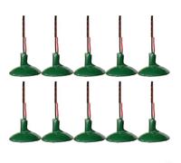 MIKMLYZE 10pcs OO/HO Scale Street Light Model Wall Lamp Posts with LED Ceiling Lamps, Warm White Lighting, Painted Fixtures with Wires and 620 Ohm Resistors, 3V DC