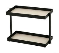 MIKMLYZE 2-Tier Bathroom Counter Organizer for Vanity for Desktop Metal | 2-Tier Metal Bathroom Counter Organizer, Rust-Resistant Iron Vanity Shelf for Cosmetics and Toiletries, Tool-Free Desktop