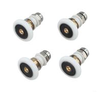 MIKMLYZE 4 PCS Shower Door Rollers, Copper and Plastic Sliding Glass Pulley with Eccentric Wheel, 28mm, 25.5mm, Replacement for Bathroom Enclosure and Steam Room(G16-28mm-0031)