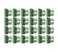 MIKMLYZE 50pcs Plant Trellis Connector Clips for Garden Frame Rod Fixing, Green PP Plastic Stake Clip Set Compatible with Wooden Poles 11mm/16mm/20mm for Tomato Vine(20mm)