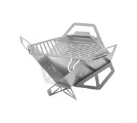 MIKMLYZE Portable BBQ Grill Stainless Steel Foldable for Camping Picnic | Detachable parts for easy cleanup supports for versatile cooking methods for ideal for camping or backyard use