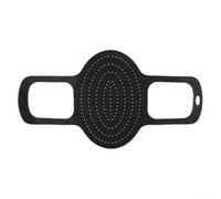 MIKMLYZE Silicone Air Fryer Liner, Black, 58.5x31.5cm | Turkey Sling Lifter for Pressure Cooker, Oven Roasting Transfer Tool, Heat Resistant, Non-Stick Baking Mat