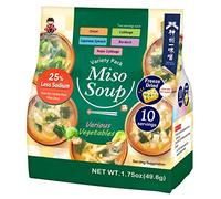 Miko Brand Freeze Dried Variety Pack Miso Soup 10 Servings 25% Less Sodium