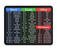 MIKODA Excel Mouse Pad, Cheat Sheet Keyboard pad Non-Slip Stitched Edges
