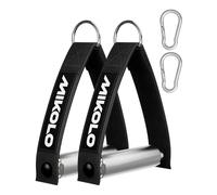 Mikolo Aluminum Alloy Cable Machine Handles, Exercise Handles D Handle Cable Attachments for Gym, Durable Cable Machine Attachment for Cable Crossover Training (with Bearing and 15mm Steel Tubing)