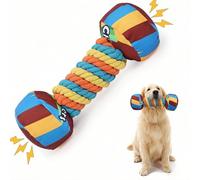 MikooMikoo Dog Squeaky Toys｜Interactive Squeaky Dog Toys with Dumbbell Shape｜Chew Toys for Puppy, Small, Medium Dogs｜Aggressive Chewer｜Boring Interactive for Separation Anxiety