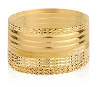 Mikovivi 12pcs Gold Bangles for Women, Dainty Trendy Textured Gold Boho Multi Stackable Stack Indian Bracelets for Women Bangles Jewellery Fashion Accessories Gifts Set (5 Styles)