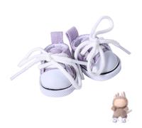 Mikovivi 2025 Cute Mini Shoes for Doll, Plush Toy Dress Up Outfit Stylish Clothes Accessories for 5.9in & 6.7in Doll (Purple)