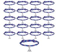 Mikovivi 20pcs Baseball Bracelet, Braided Sport Bracelet Gift Adjustable Inspirational Softball Wristbands Party Favors for Spots Team Players Presents Women Men Adults Decorations