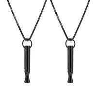 Mikovivi 2pcs Mindfulness Breathing Necklace, Portable Breathlink Necklace for Less Anxiety Meditation Breathing Exercises Anxiety Reducer for Men and Women