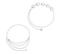 Mikovivi 2pcs Multi-Layer Metal Waist Chain for Women, Adjustable Silver Body Chain Belt Fashion Long Dress Belt for Women Outfits