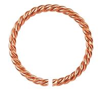 Mikovivi 2pcs Solid Copper Tensor Bracelet, Adjustable Open Handmade Twisted Bangle Ring for Women & Men Pure Copper Jewelry Gift & Decor