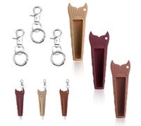 Mikovivi 3 Pcs Lip Balm Holder Keychain, Portable Silicone Lip Balm Protective Case with Keychain Compatible with Summer Fridays (Vanilla, Brown Sugar, Vanilla Beige)