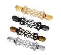 Mikovivi 4pcs Vintage Dress Cinch Clip for Women, Metal Dress Clips Back Cinch Clothing Waist Tightener Sweater Clasps for Shawl Cardigan Pants Shirts Clothes Accessories