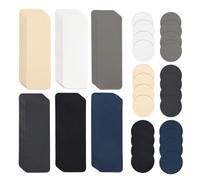 Mikovivi 72pcs Shoe Hole Repair Patch Kit, Self-Adhesive Heel & Toe Repair Patches Wear Resistant Inserts for Sneaker and Mesh Shoes (6 Colors, Rectangular & Round Shapes)