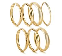 Mikovivi 7pcs Gold Bangle Bracelets Set, Ferroalloy Chunky Stackable Cuff Bracelet Indian Style Jewelry for Woman
