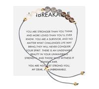 Mikovivi Anxiety Relief Bracelet, Artificial Crystal Strength Protection Bracelets for Women Elegant Anxiety Stress Relief Jewelry with Encouragement Card for Women Men Friends