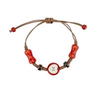 Mikovivi Apple Ceramic Bracelet for Women, Adjustable Rope String Bracelets Fruit Style Jewelry Aesthetic Accessories for Women Men