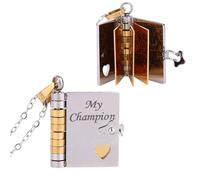 Mikovivi Book Pendant Necklace, Personalized Engravable Openable Cute Book Lover Themed Jewellery Chain Necklace for Sister Daughter Son My Love Couple Birthday and Graduation Gift