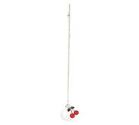 Mikovivi Cherry Car Charm, Cute Cherry and Crystal Ball Pendant for Rear View Mirror Car Mirror Hanging Accessories for Women