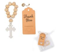 Mikovivi Christian Cross Beaded Bracelet, Religious Rosary Bracelet with Cross Pendant Rosary Crucifix Faith Jewelry for Women Men