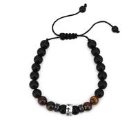 Mikovivi Cross Bracelet for Men, 18th Happy Birthday Bracelets with Cards Adjustable Faith Cross Bracelet Tiger Eye Stone Bracelets for Men Boys Son Grandson Brother