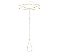 Mikovivi Dainty Gold Ankle Bracelet for Women, Adjustable Beaded Golden Anklet with Toe Ring Waterproof Foot Jewelry Minimalist Gold Ankle Chain for Beach & Summer