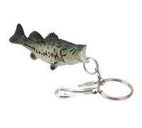 Mikovivi Fishing Keychain, Funny Bass Fish Lure Key Chain Fish-Shaped Bag Charm Accessories Fisherman Cool Stuff for Men Father's Birthday Fishing Enthusiasts Gift