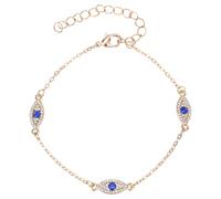 Mikovivi Gold Evil Eye Anklet for Women, Adjustable Boho Evil Eye Anklet Bracelet Waterproof Dainty Summer Beach Jewelry Present for Her