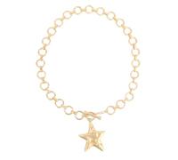 Mikovivi Gold Five-Pointed Star Necklace, Vintage Chunky Star Pendant Charm Necklace Elegant Thick Charm Choker Chain for Women Fashion Jewelry Accessories