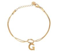 Mikovivi Gold Initial Knot Bracelet, Trendy Dainty Gold Knot Letter Bracelet Delicate Elegant Jewelry for Women Birthday Gift Festive Gift(Letter G)