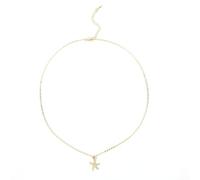 Mikovivi Gold Starfish Necklace, Adjustable Starfish Pendant Necklace Dainty Beach Summer Vacation Jewelry Charm for Women Bohemian Decorations and Anniversary Birthday Jewelry Gifts