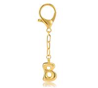 Mikovivi Initial Keychains for Women, Gold Initial Bag Charm Fashion Letter Keychain Personalized Copper Letter Charms for Bags Purses Backpacks (B)