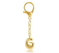 Mikovivi Initial Keychains for Women, Gold Initial Bag Charm Fashion Letter Keychain Personalized Copper Letter Charms for Bags Purses Backpacks (G)