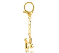 Mikovivi Initial Keychains for Women, Gold Initial Bag Charm Fashion Letter Keychain Personalized Copper Letter Charms for Bags Purses Backpacks (H)