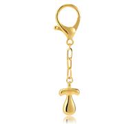 Mikovivi Initial Keychains for Women, Gold Initial Bag Charm Fashion Letter Keychain Personalized Copper Letter Charms for Bags Purses Backpacks (T)