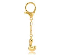 Mikovivi Initial Keychains for Women, Gold Initial Bag Charm Fashion Letter Keychain Personalized Copper Alphabet Charms for Bags Purses Backpacks